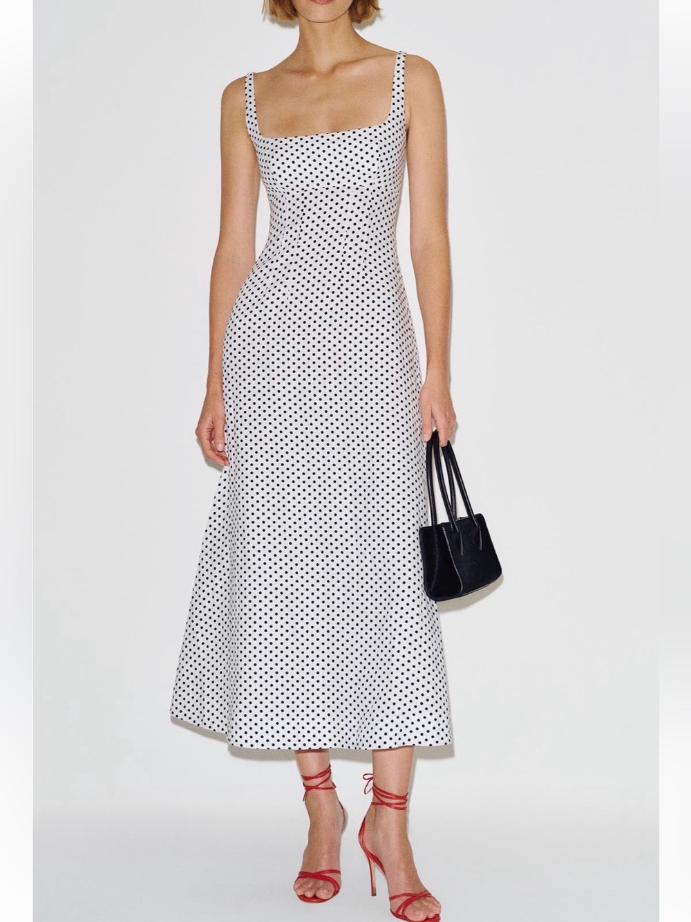 Reformation Sabine Polka Dot Linen Dress